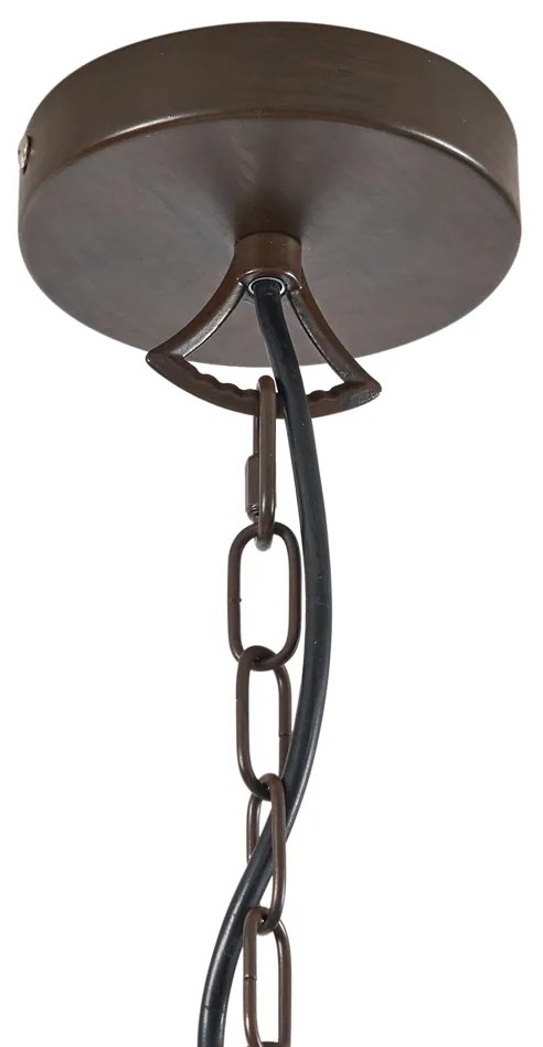 Lampadario classico marrone ruggine a 5 luci - Giuseppe