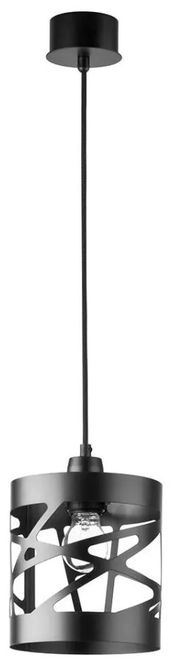 Lampadario su filo MODUL FREZ 1xE27/60W/230V d. 17,5 cm nero