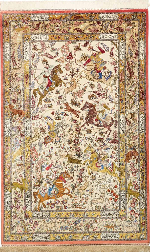 Ghom Tappeto 130x200 (Iran) Annodato A Mano