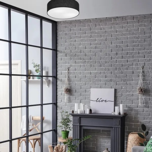 Plafoniera SIRJA DOUBLE 4xE27/15W/230V diametro 45 cm nero