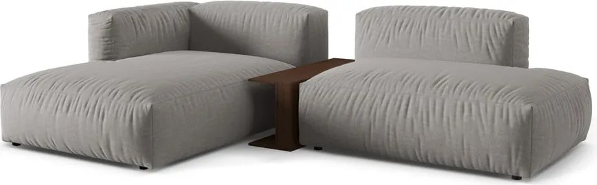 Divano angolare modulare grigio chiaro (angolo sinistro) Martina - Micadoni Home