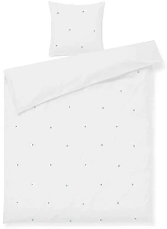 Set copripiumino e federa bianco in percalle di cotone per letto singolo 140x200 cm Daisy – JUNA