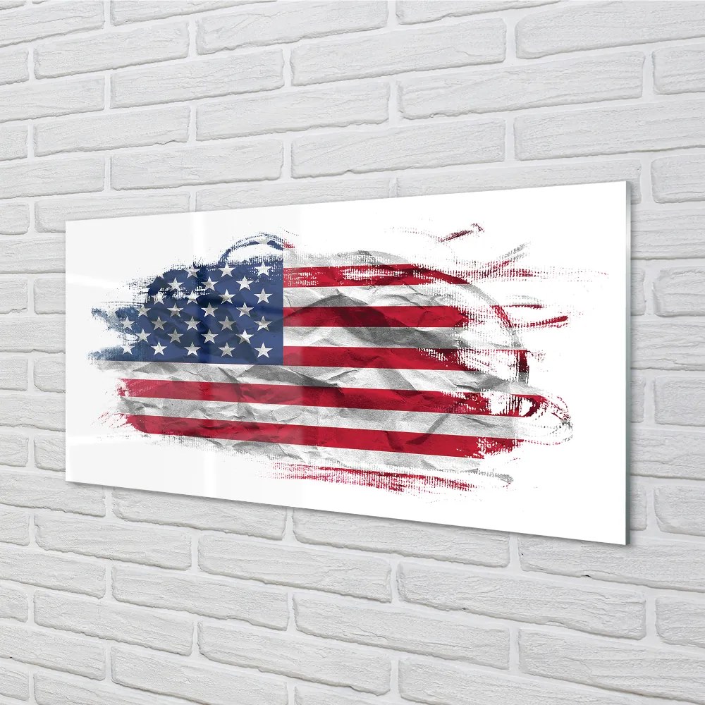 Pannello paraschizzi cucina Bandiera degli Stati Uniti 100x50 cm