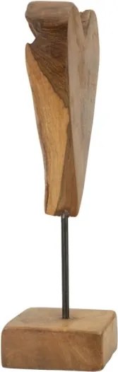 Scultura Cuore In Teak Ric. Cm 15X10X35 (Pezzi Unici - Non Rip. In Serie)