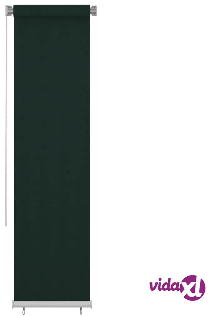 vidaXL Tenda a Rullo per Esterni 60x230 cm Verde Scuro HDPE