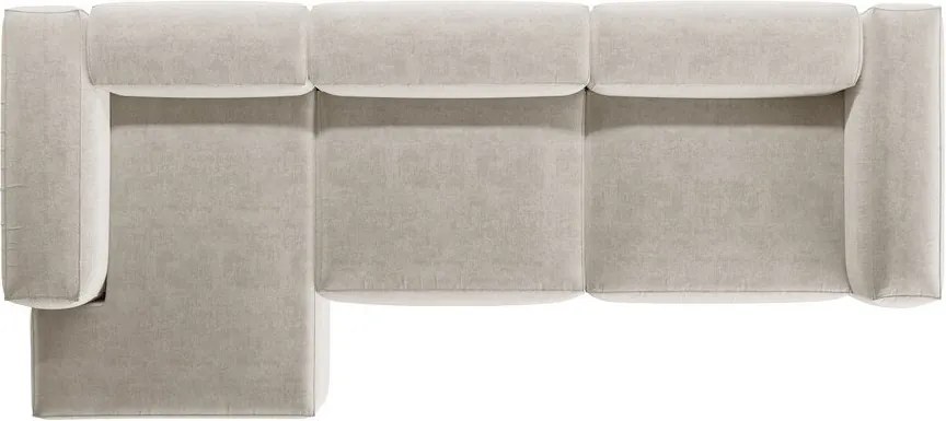 Divano angolare beige (con penisola a sinistra/con chaise lounge) Bergamo – Cosmopolitan Design