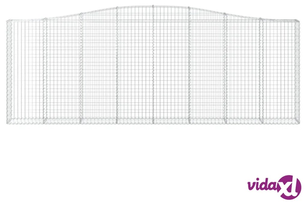 vidaXL Cesto Gabbione ad Arco 400x30x140/160 cm Ferro Zincato