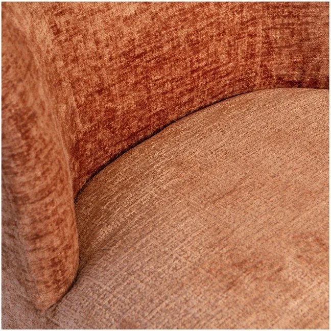 Poltrona in velluto arancione Atty - WOOOD