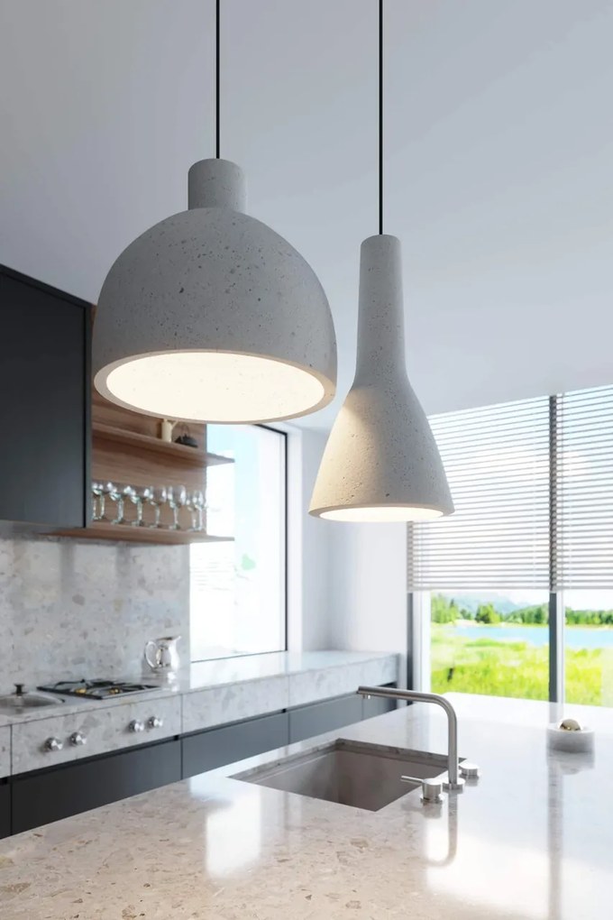 Lampadario a sospensione in Cemento EMPOLI E27 da interno