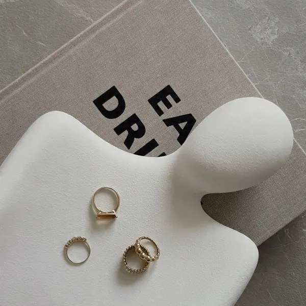 Decorazione da tavolo, 20 x 5,5 x 14,5 cm, bianco