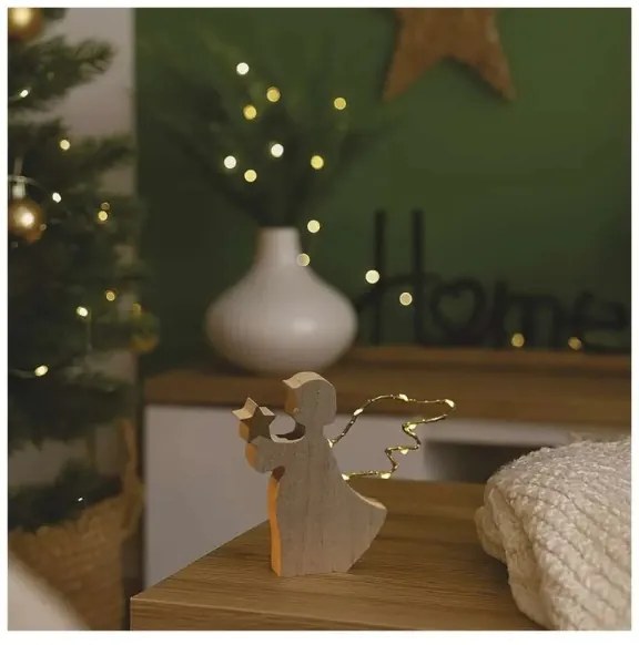 Decorazione natalizia a LED, 8 LED, alimentata da 2 batterie AAA — Angelo