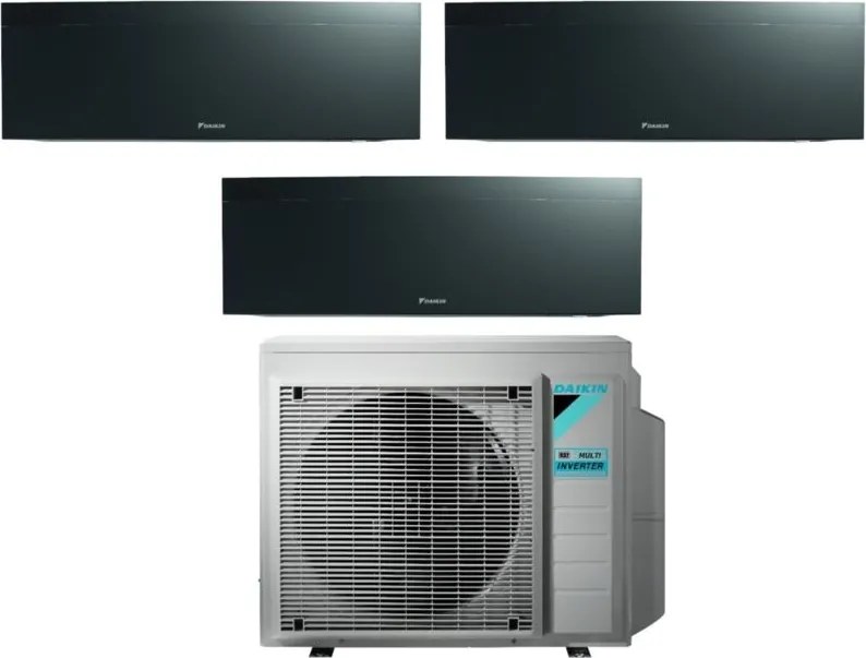 Climatizzatore Condizionatore Daikin Bluevolution Trial Split Inverter serie EMURA BLACK III 7+7+7 con 3MXM40N R-32 Wi-Fi Integrato 7000+7000+7000