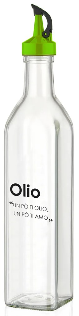 Oliera in vetro beccuccio 500 ml con scritta
