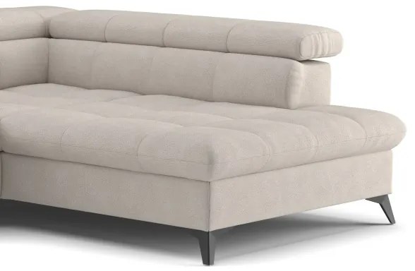 Divano angolare letto a L MARANO, lato destro, beige