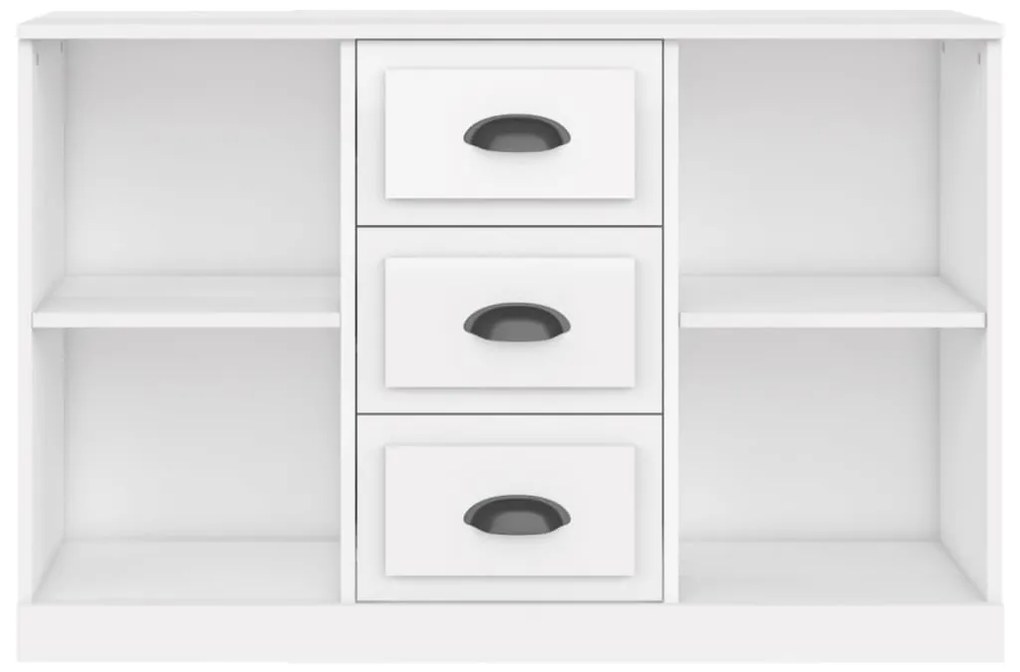 Credenza bianco lucido 104,5x35,5x67,5 cm in legno multistrato