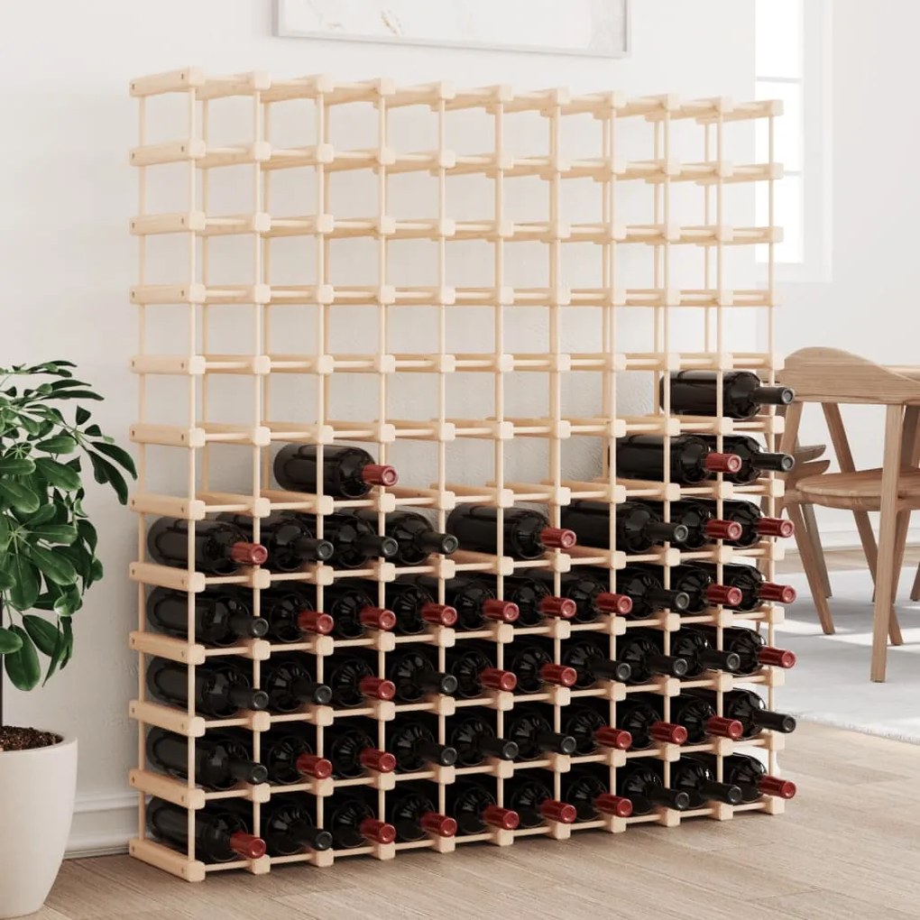 Portabottiglie Vino 120bottiglie 112,5x23x123,5cm Massello Pino /