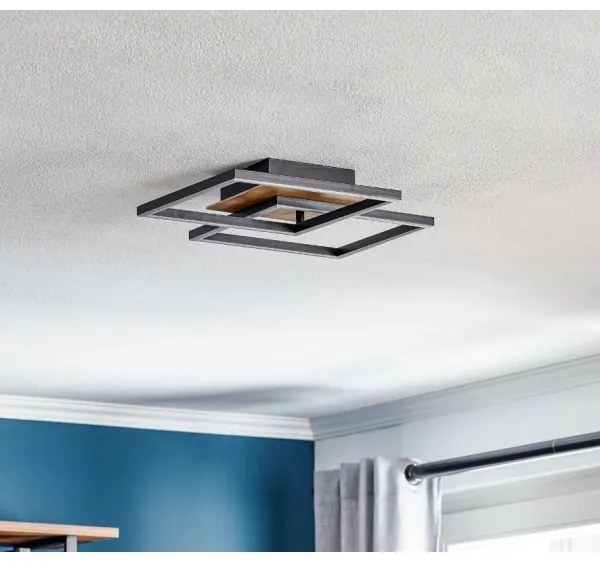 Briloner 3210-014 - Plafoniera LED dimmerabile FRAME 2xLED/11W/230V marrone