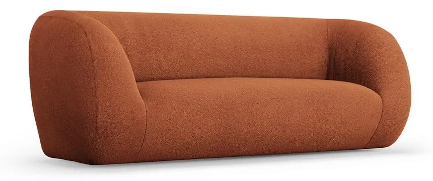 Divano in tessuto bouclé arancione 210 cm Essen - Cosmopolitan Design