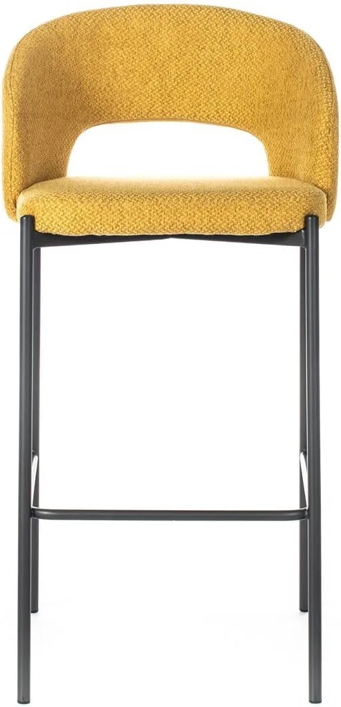Set 2 Sgabelli 52x50x89 cm in Tessuto Greta Giallo...