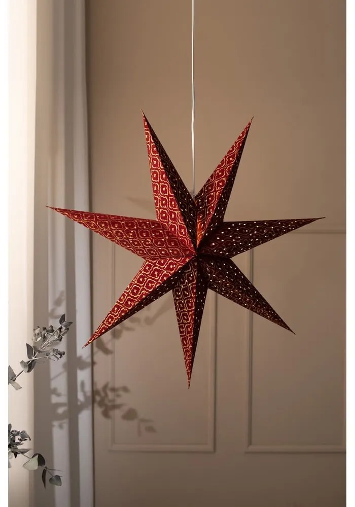 Decorazione luminosa natalizia rossa da appendere Baroque - Markslöjd