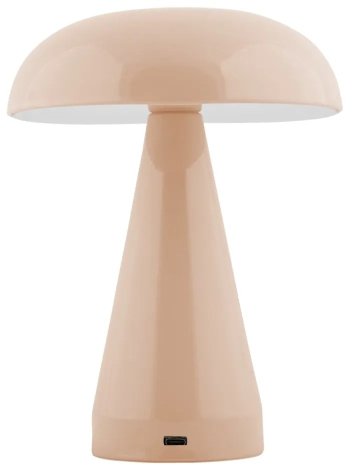 Lampada da tavolo dimmerabile a LED beige con paralume in metallo (altezza 20,5 cm) Rachel - Leitmotiv