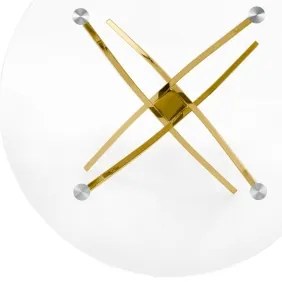 Tavolo da pranzo ESTEN trasparente/oro