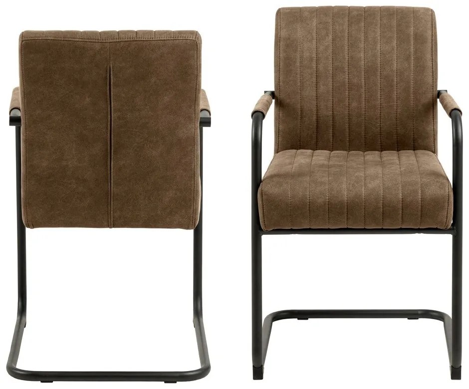 Sedie da pranzo marroni in un set di 2 Adele - Actona