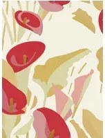 Florale Tapete Arum von Elitis - Beige/ Rot