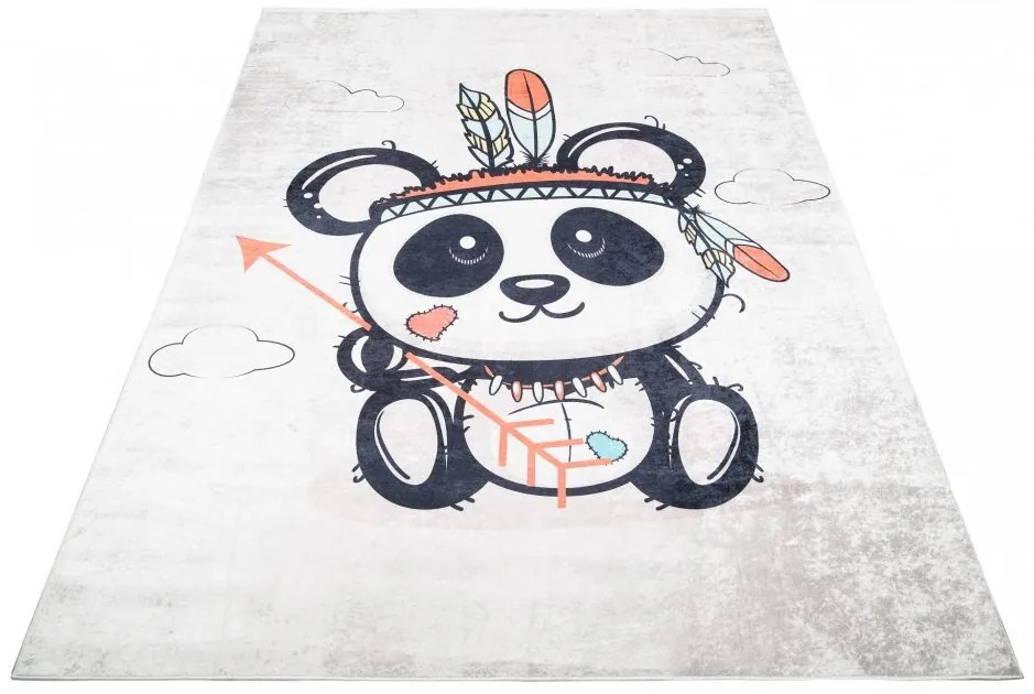 Tappeto per bambini con il motivo di un adorabile panda indiano Larghezza: 120 cm | Lunghezza: 170 cm