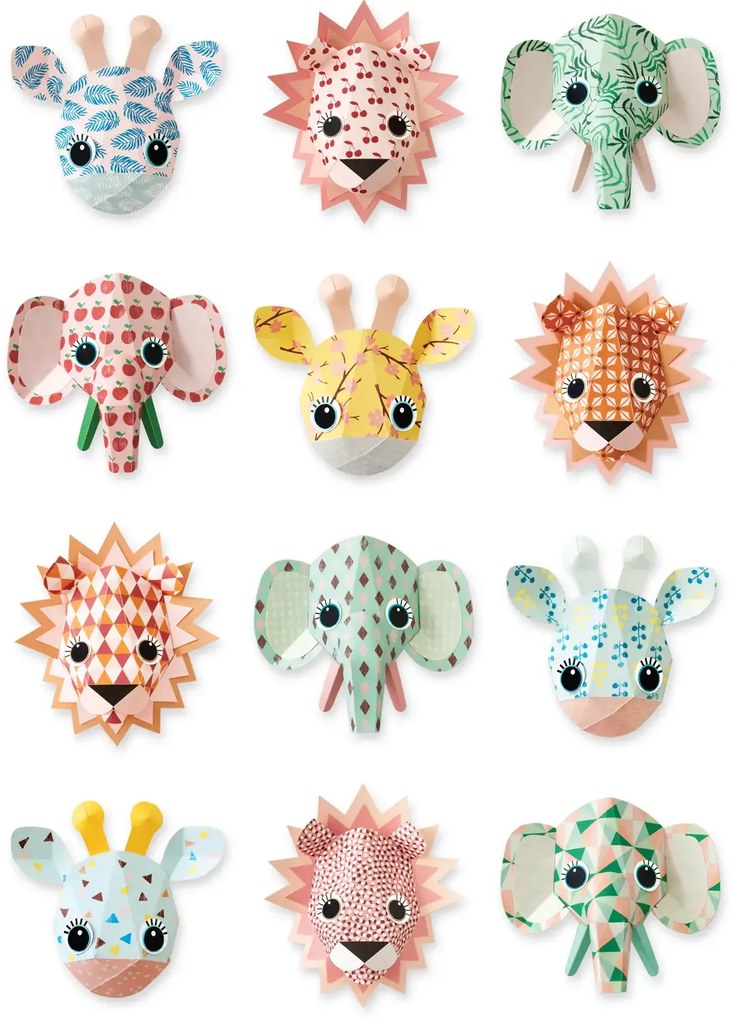 studio ditte Carta da parati Wild Animals Sweet - Wild Animals Sweet
