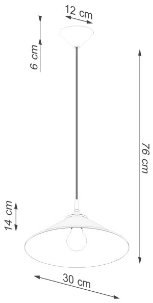 Sollux SL.1326 - Lampadario a sospensione con filo ZUMA 1xE27/15W/230V diametro 30 cm nero