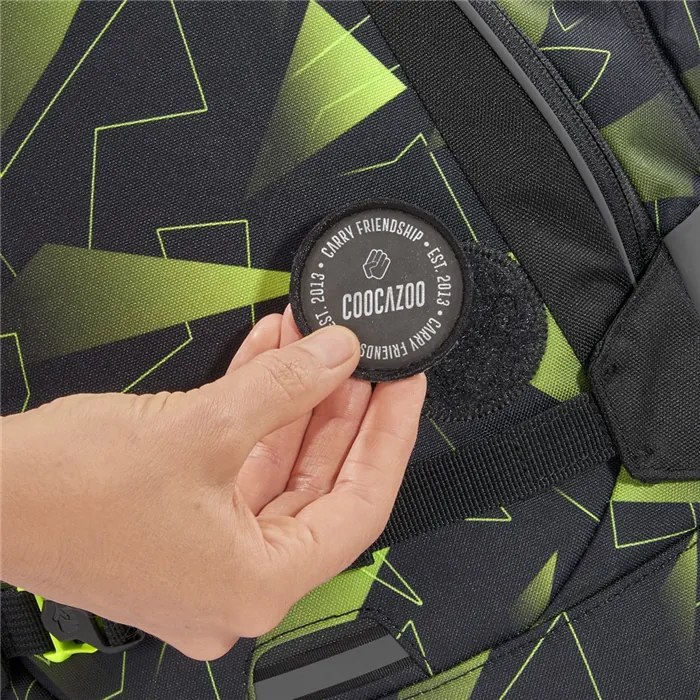 Zaino scuola coocazoo PORTER, Lime Flash, certificato AGR
