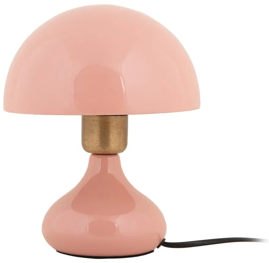 Lampada da tavolo rosa con paralume in metallo (altezza 23 cm) Binc - Leitmotiv