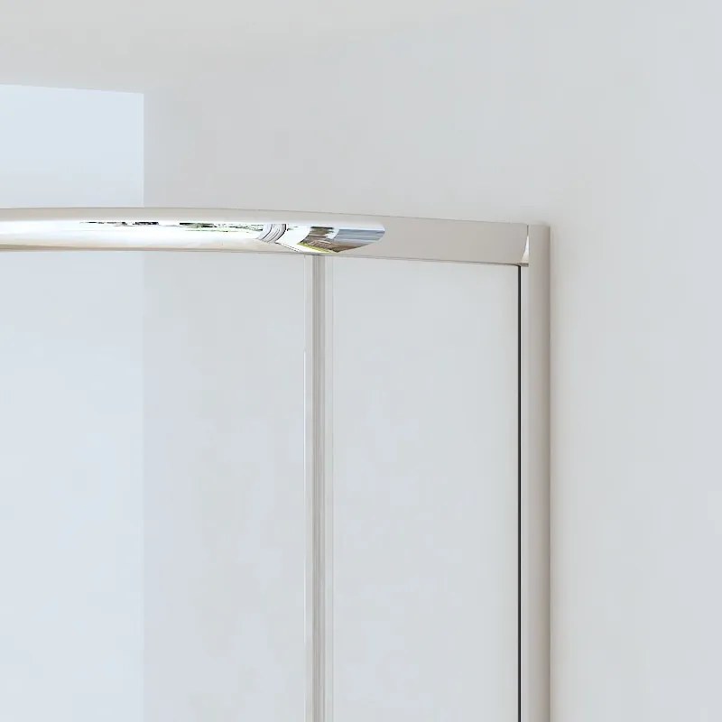 Kamalu - Box doccia basso 80x80cm semicircolare altezza 170cm | CHIARA CURV-Q