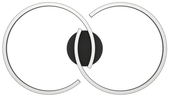 Eglo 900955-Plafoniera LED RGBW dimmerabile AMANDOLO 19,5W/230V nero + +TC