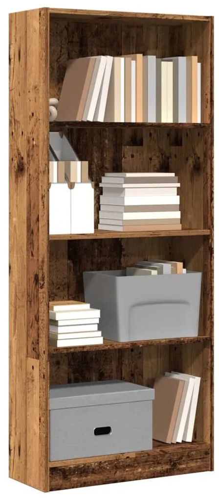 Libreria Legno Antico 60x24x143 Cm İn Legno Multistrato /