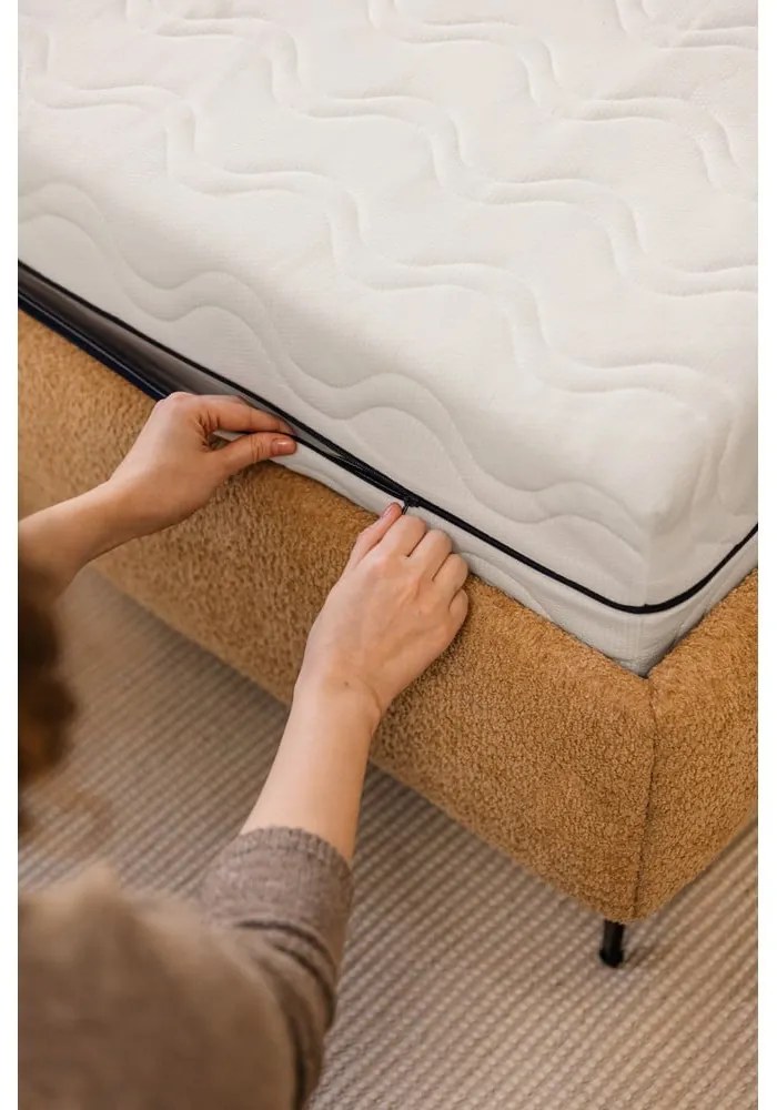 Letto matrimoniale imbottito grigio tortora con materasso incluso/con rete inclusa 180x200 cm Noira Slim – Bonami Selection