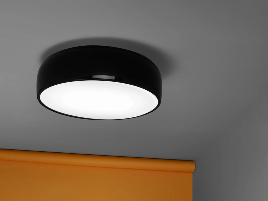 Flos Smithfield Ceiling Lampada 60 cm da soffitto a luce diretta in alluminio Nero lucido