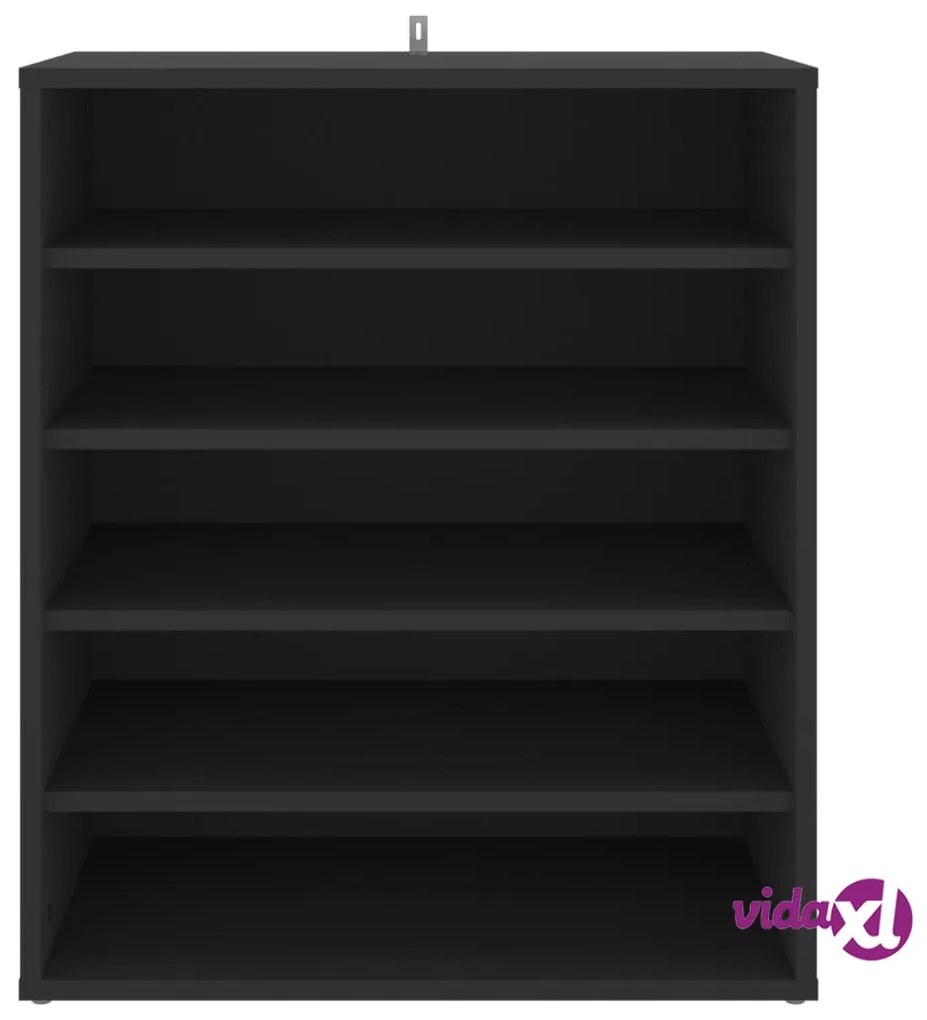 vidaXL Scarpiera Nera 60x35x70 cm in Truciolato