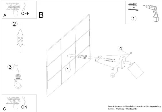 Sollux SL.1285 - Faretto da parete VERDO 1xGU10/10W/230V bianco