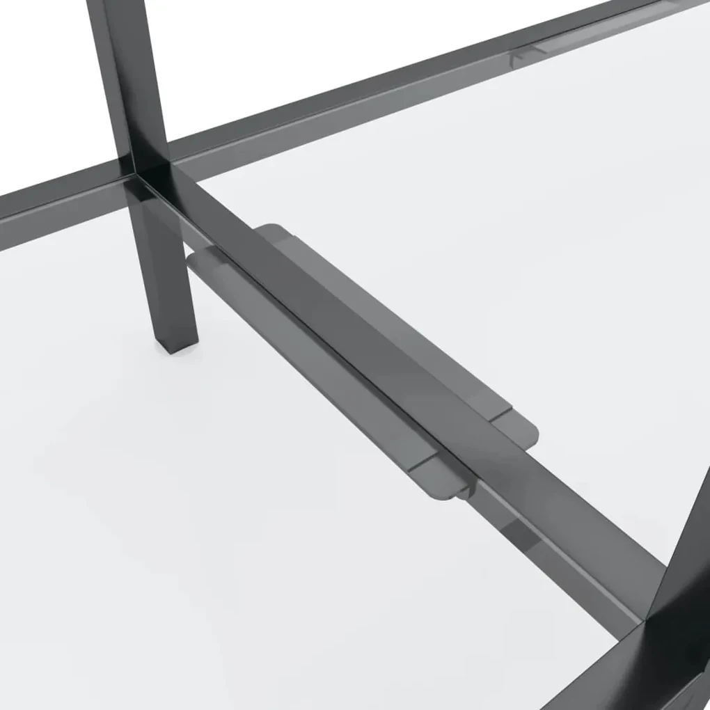 Tavolo consolle trasparente 140x35x75,5 cm in vetro temperato
