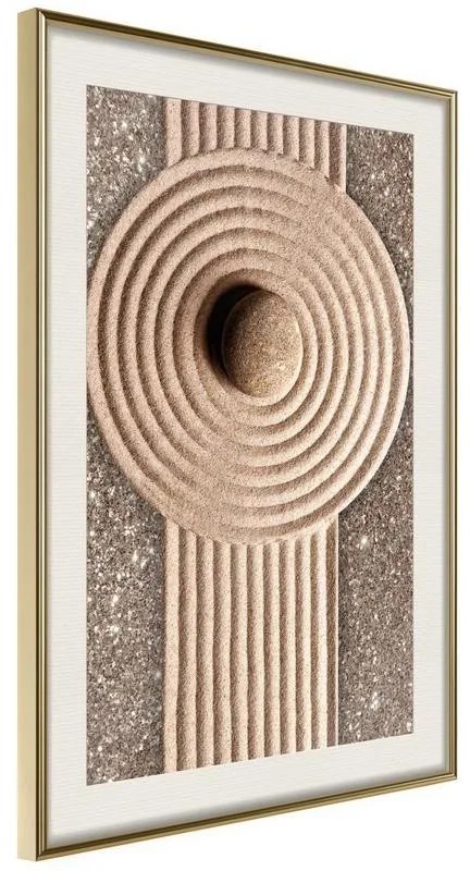 Poster  Sandy Roundabout  Cornice Quadri Cornice d'oro con passe-partout, Larghezza x Altezza Home decor 30x45