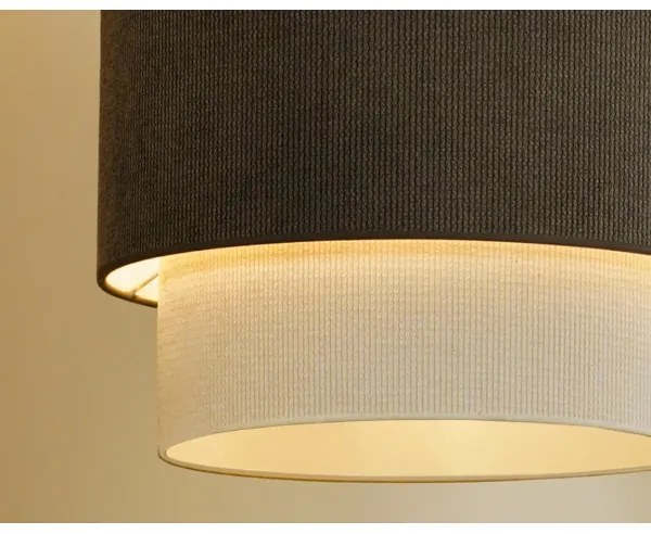 Duolla - Lampadario a sospensione con filo CORDUROY 1xE27/15W/230V diametro 40 cm marrone/color crema