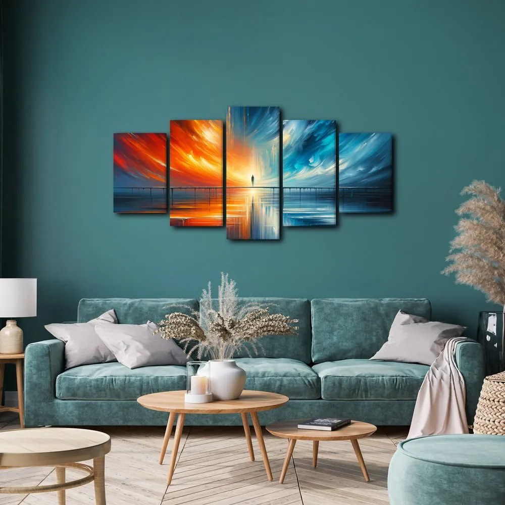 Quadri 5 pezzi – Silhouette tra gli elementi