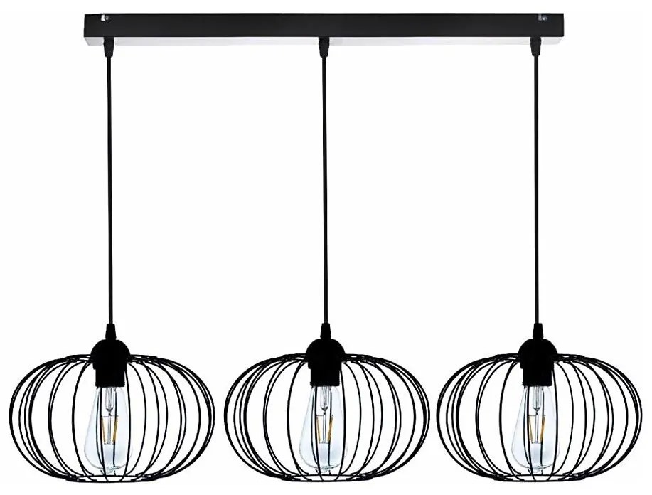 Lampadario a sospensione con filo BOCCA 3xE27/60W/230V