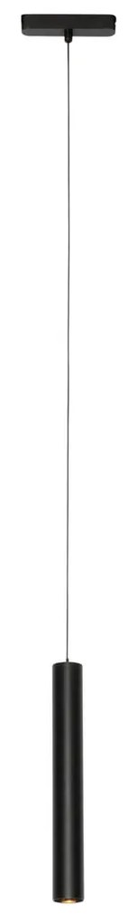 Lampada a sospensione moderna nera per sistema a binario monofase 4.5W 3000K - Magnetic Cassie