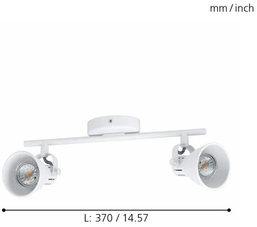 Eglo 98394 - Luce Spot a LED SERAS 2xGU10/3,3W/230V