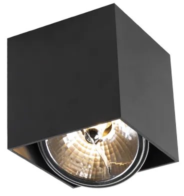 Faretto da incasso di design nero quadrato - Box