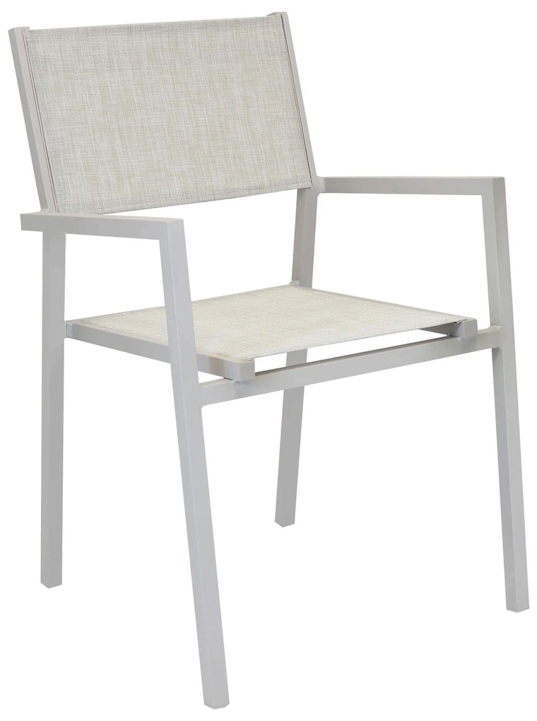 TRIUMPHUS - set tavolo in alluminio e polywood cm 180/240 x 100 x 73 h con 6 poltrone Aulus