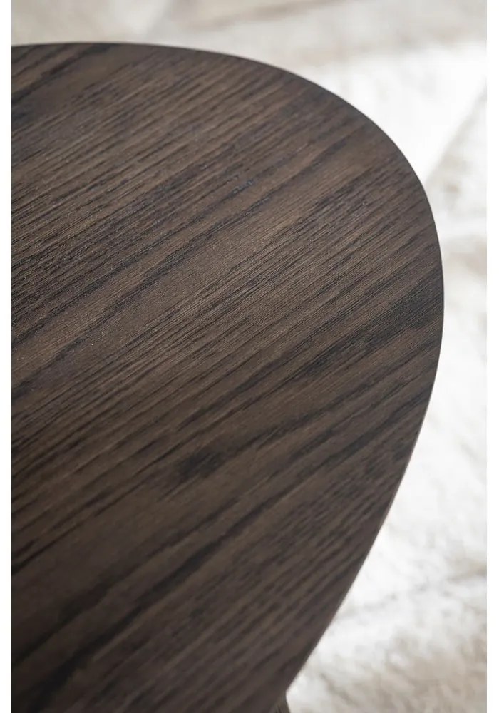 Tavolino marrone scuro in rovere 65x130 cm Yumi - Rowico